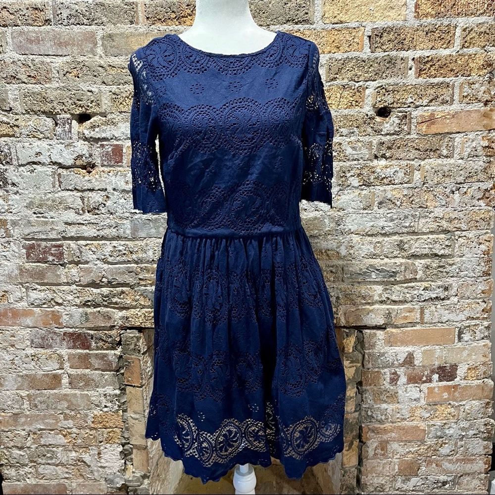 Jack Wills navy lace dress!